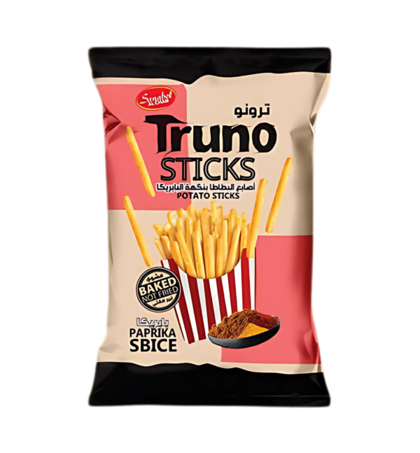 Truno Paprika Sbice Potato Sticks, A perfect balance of honey and mustard / Cellophane Bag / 12*65g
