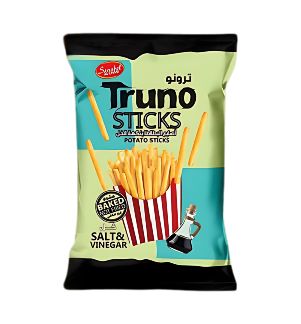 Truno Salt Vinegar Potato Sticks, A tangy and salty flavor explosion / Cellophane Bag / 12*65g