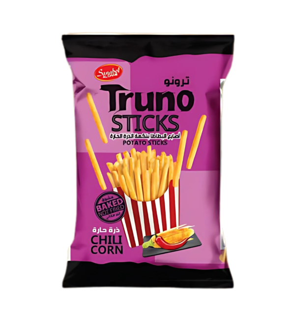Truno Sweet Chili Corn Potato Sticks / Cellophane Bag / 12*65g